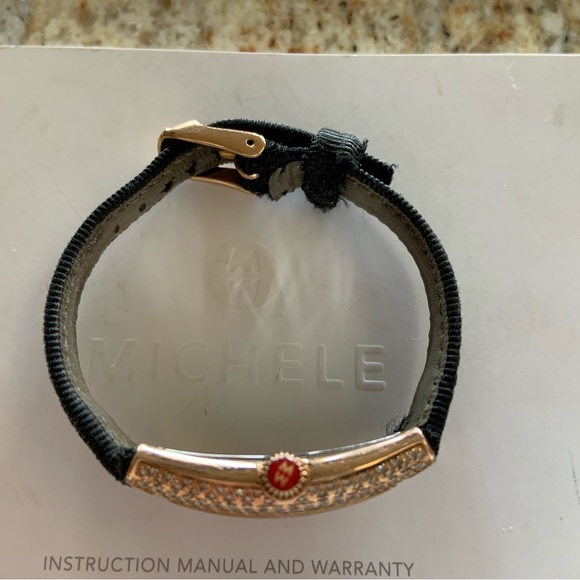 Michele Coquette * Beautiful Rose Tone Valerie Aldrich Watch w/Diamonds - Picture 14 of 16